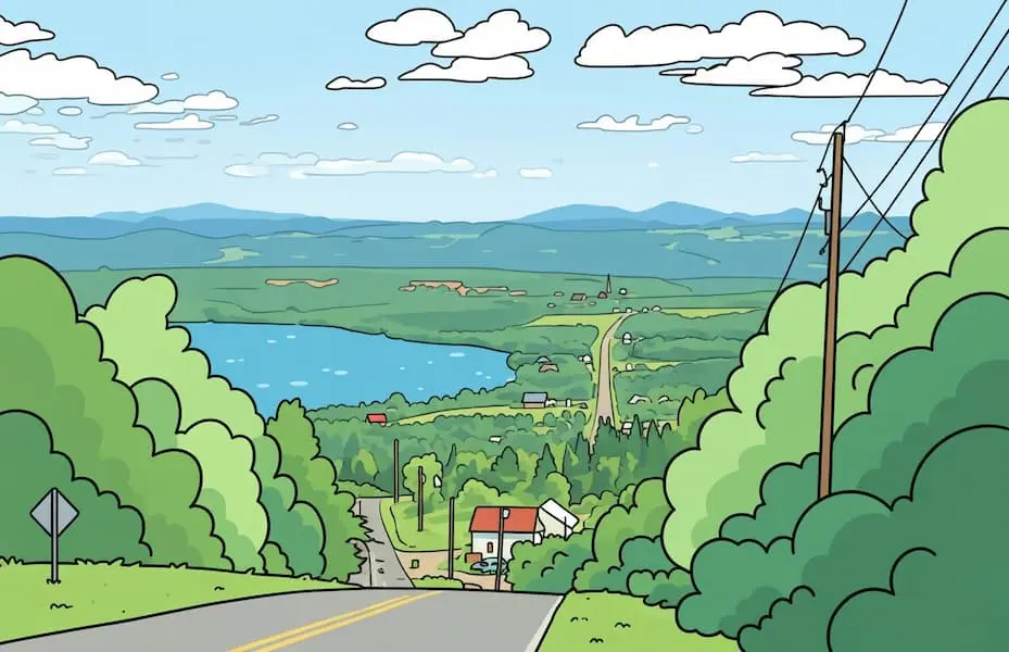 La ville de Lac-Drolet